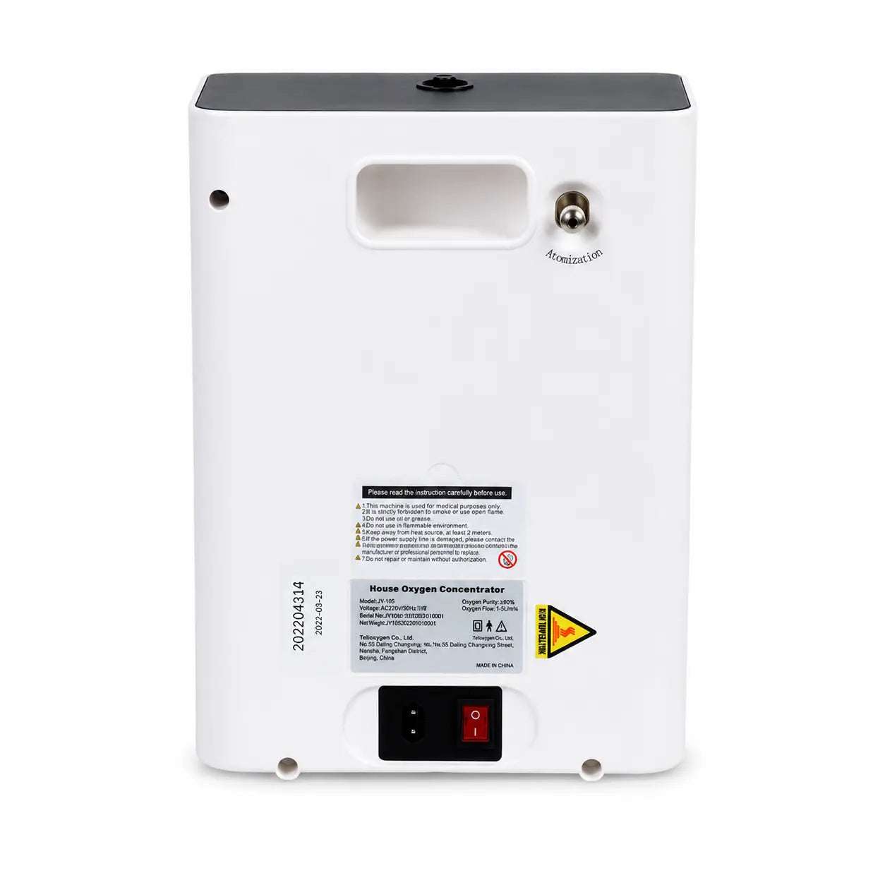 Concentrador de Oxígeno Doméstico YK001-C de 1–7 L con Nebulizador