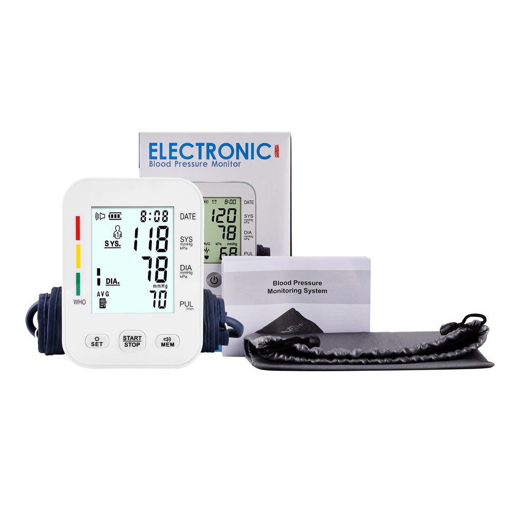 Monitor digital de presión arterial de brazo RAK269 con pantalla estándar y botones físicos
